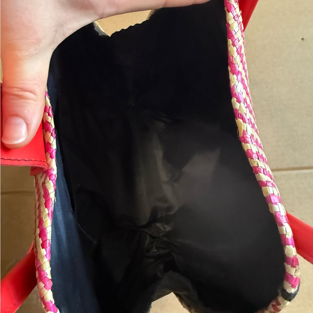 Source Unknown Multicolor Woven Shoulder Bag with… - image 4